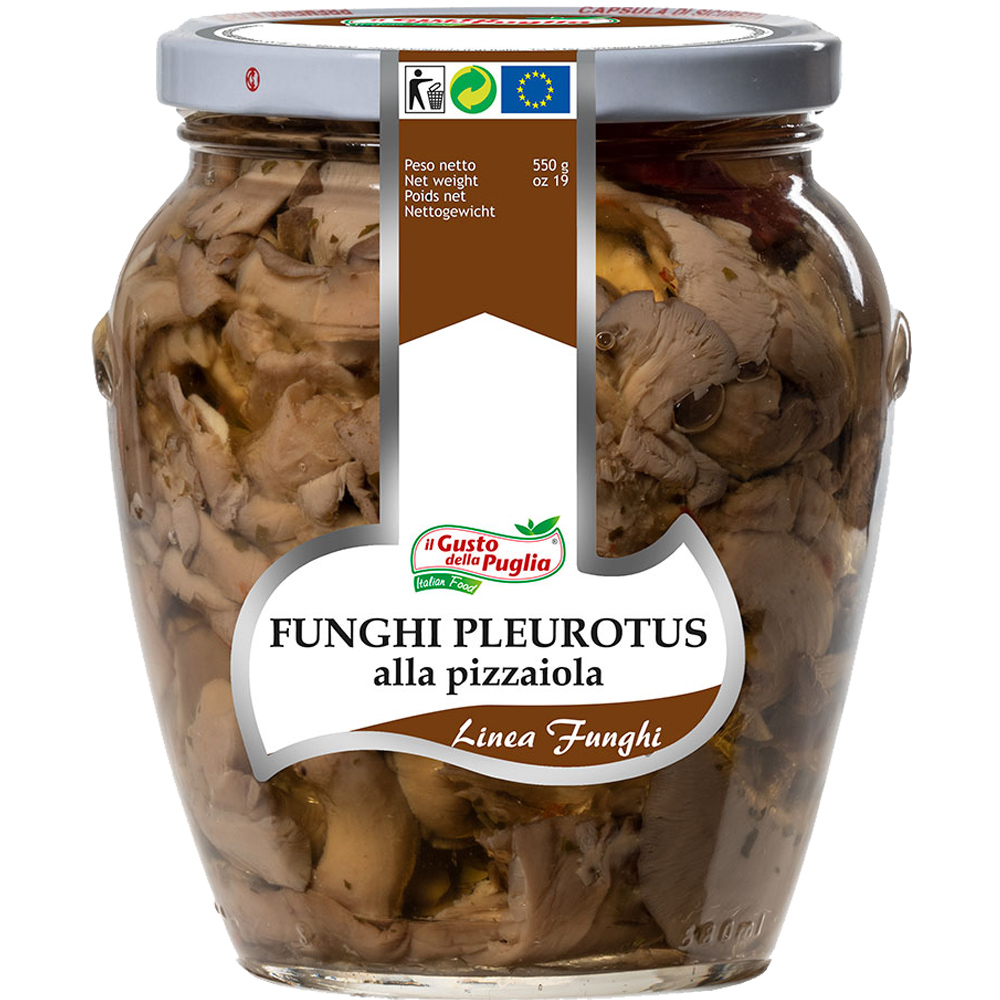 Funghi Pleurotus alla Pizzaiola in Olio di Semi di Girasole Gusto di Puglia Brt. Ml.314 – NH