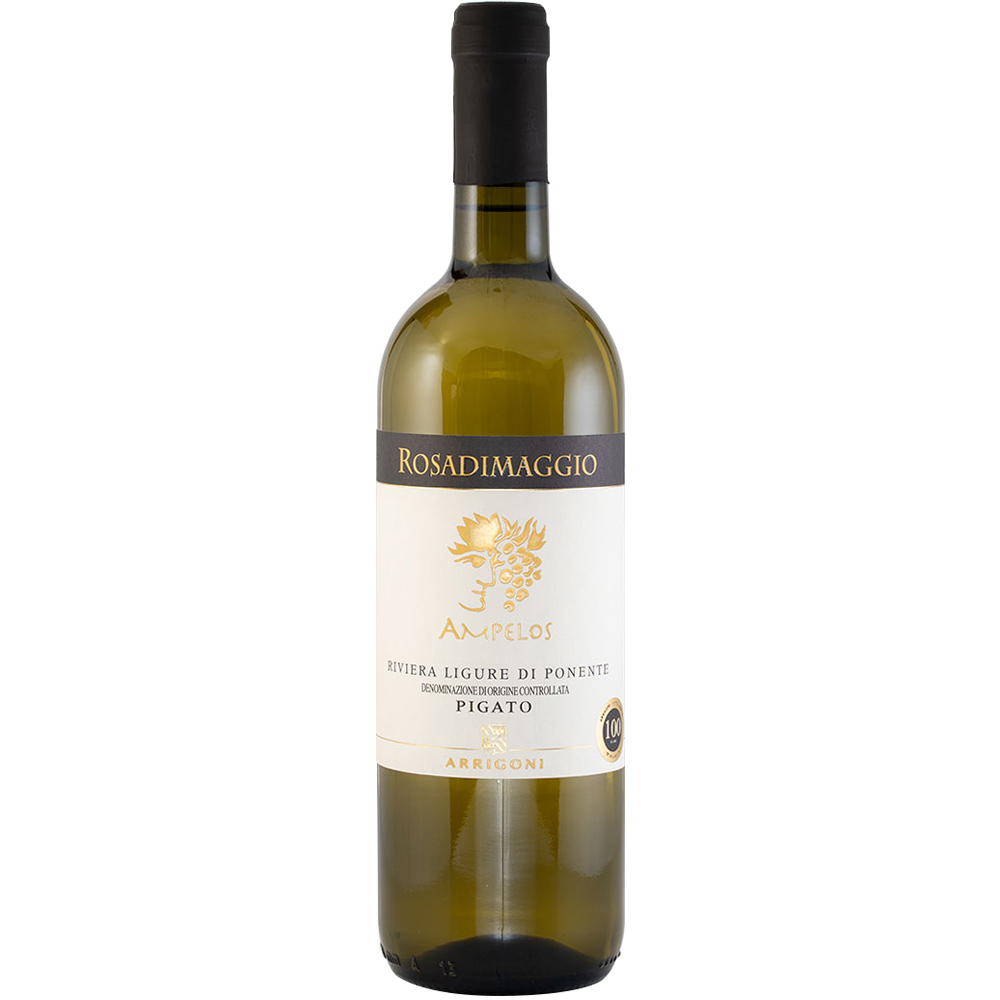 Rosa Di Maggio Arrigoni Pigato Ampelos Riviera Ligure di Ponente Doc Vino Bianco Bt. Cl.75