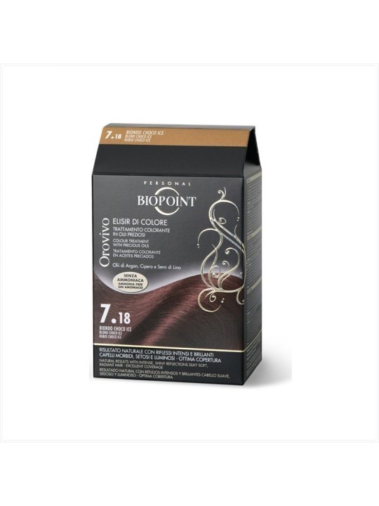Biopoint elisir di colore 7.18 biondo chiaro ice