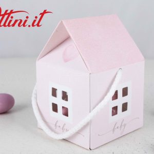 Scatolina Casetta Rosa con Orsetto