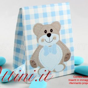 Scatola a sacchetto Ted Bear Azzurro
