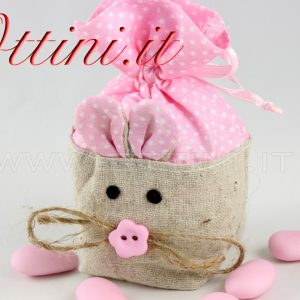 Sacchetto Old Style Coniglietto Rosa