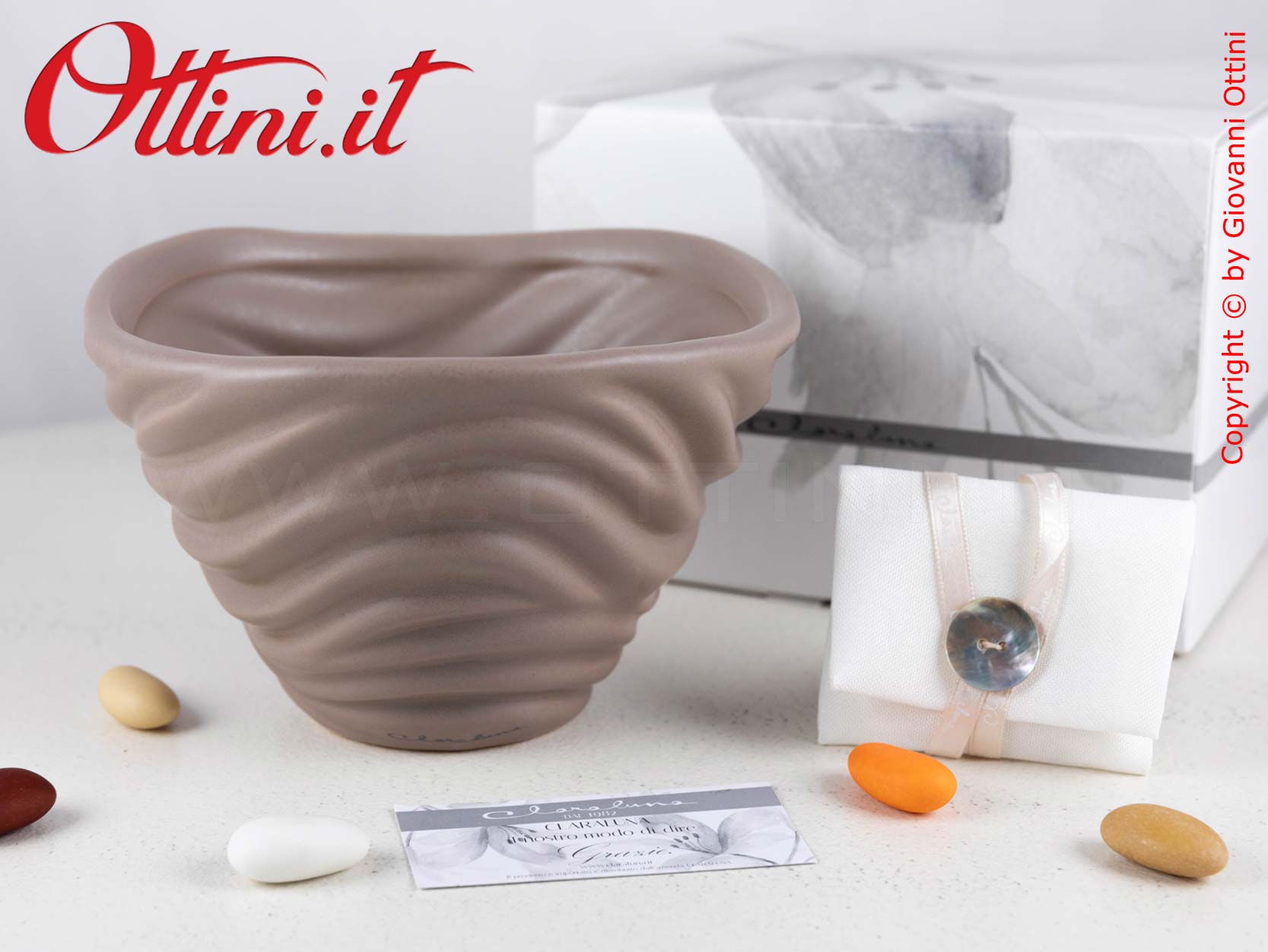 23054 Ciotola Color Biscotto Onde Claraluna