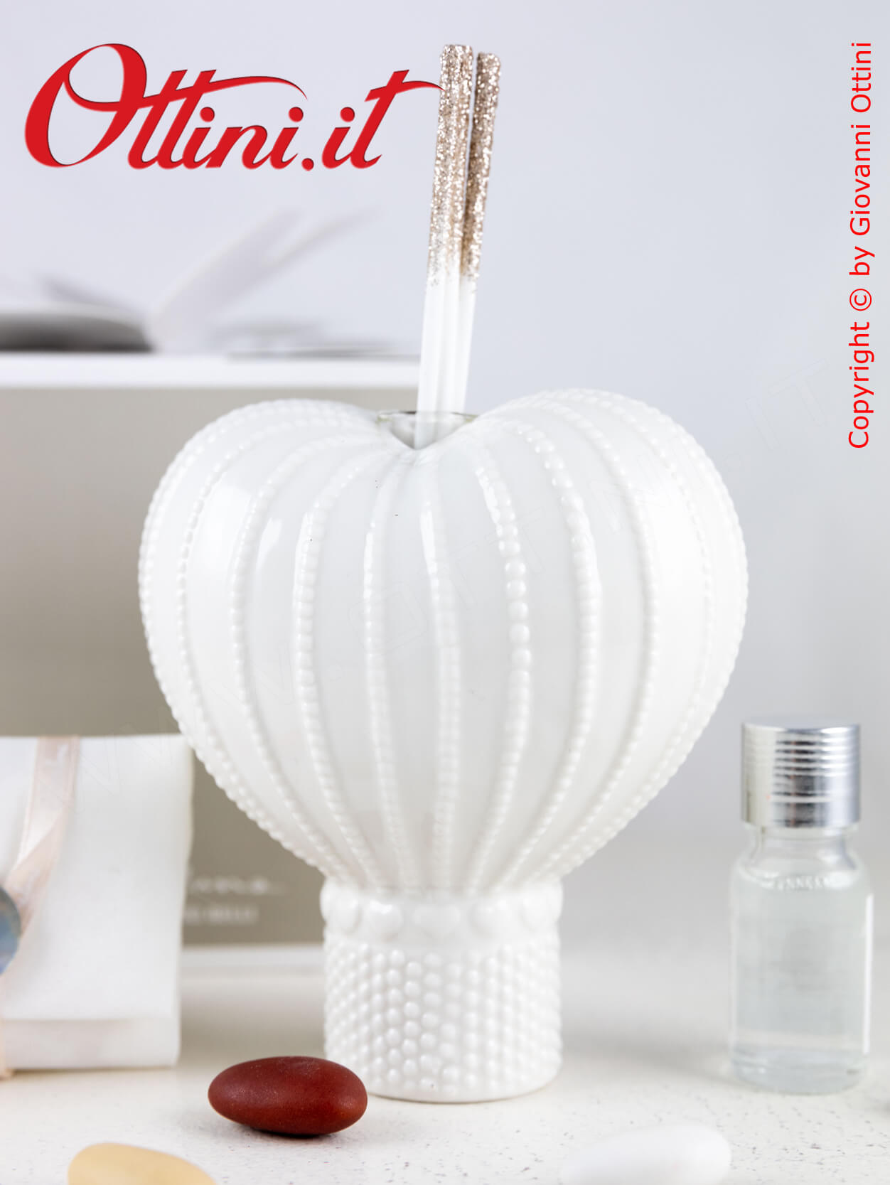 23142 Profumatore Mongolfiera con Cuori Argento Claraluna - immagine 4