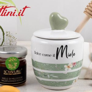 Portamiele Decoro Verde con Miele – 25103M Claraluna