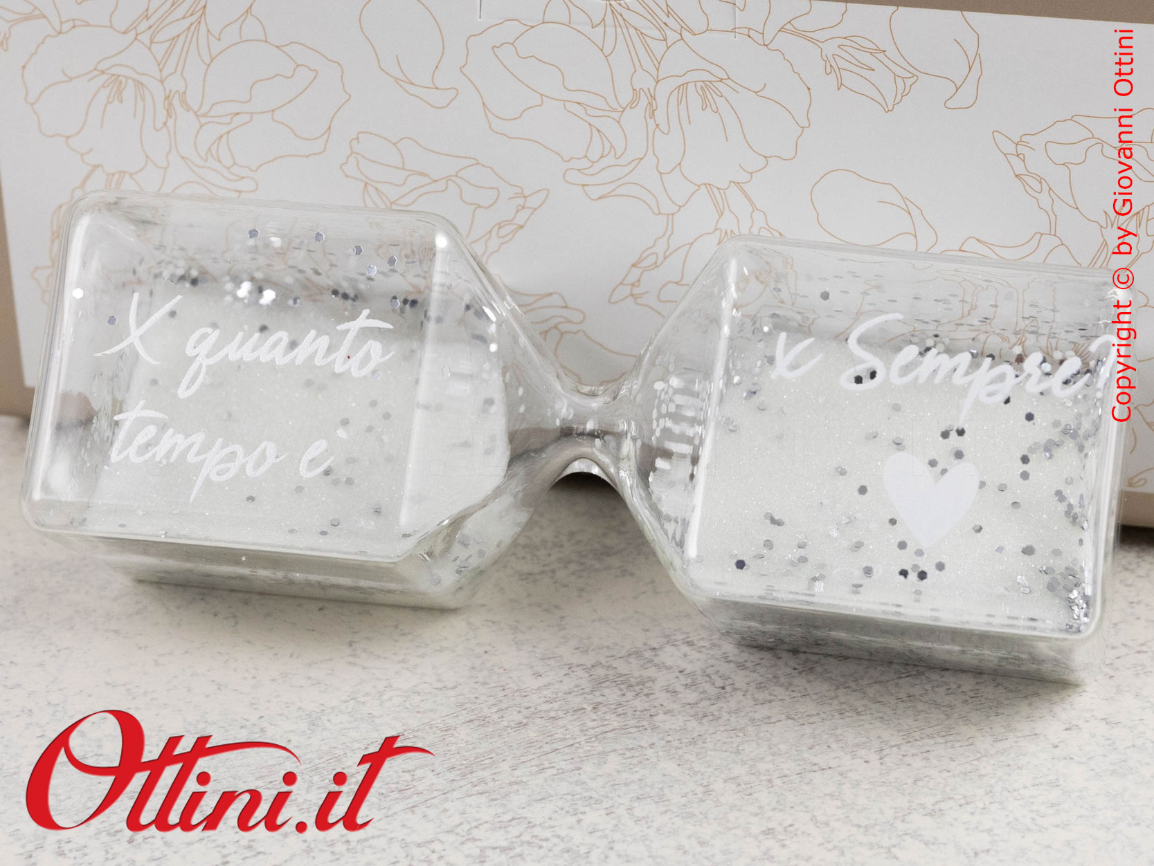 Clessidra Quadrata Bianca Piccola – 25211 Claraluna