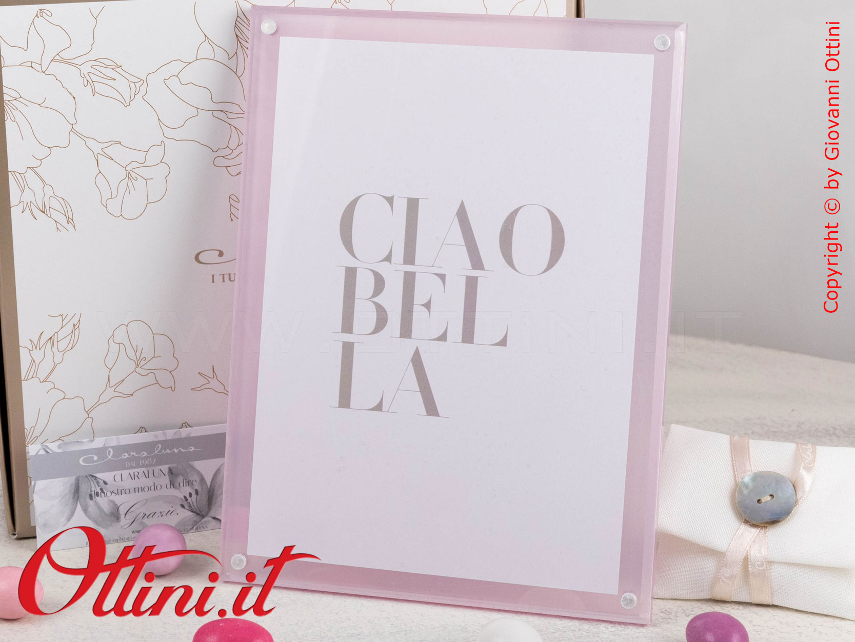 Portafoto Plexiglass Grande Rosa – 25351 Claraluna