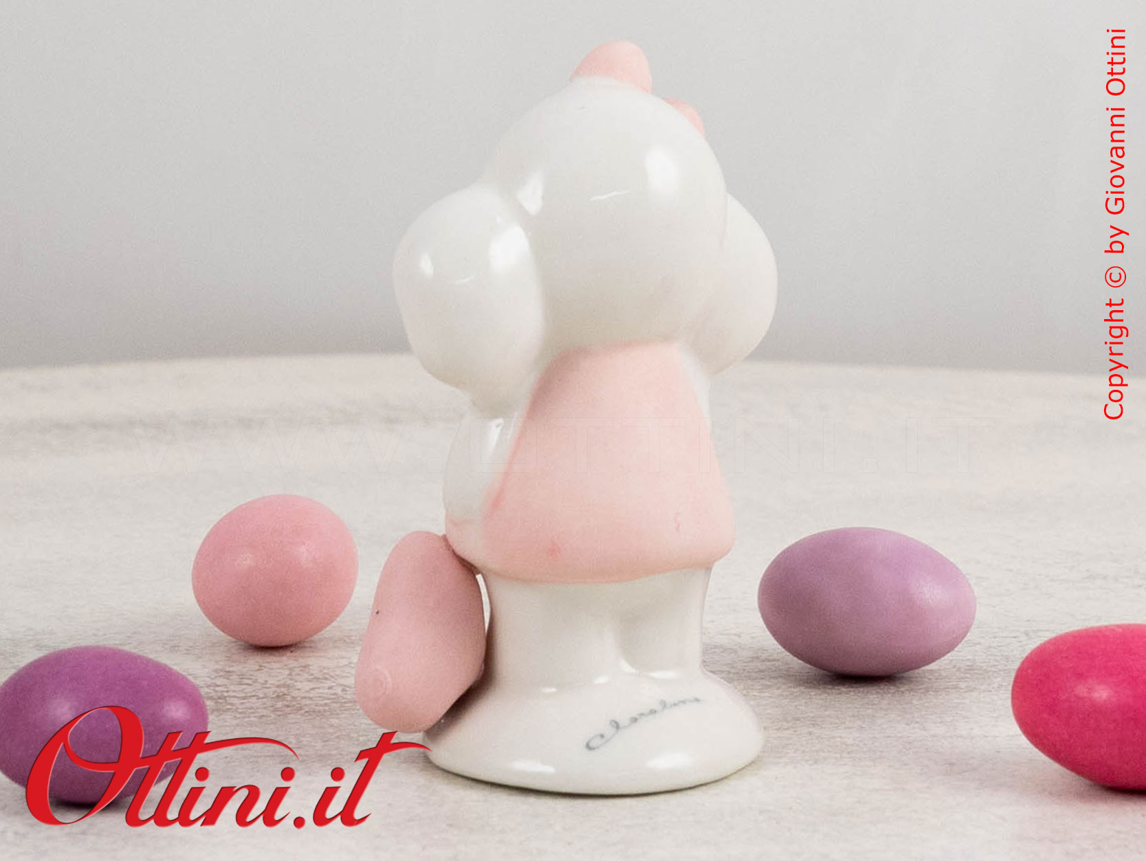 Elefantino Rosa in porcellana – 25391 Claraluna - immagine 3
