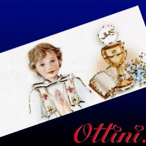 Bigliettino Bimbo Prima Comunione con Calice