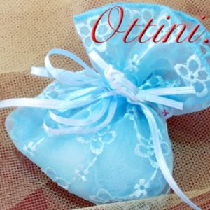Sacchettino Organza Cielo con ricami