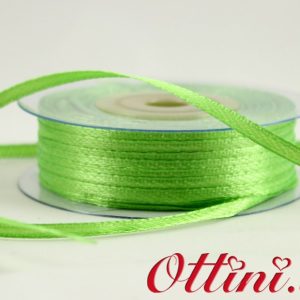 Rotolo Nastro Verde Mela 3mm Doppio Raso