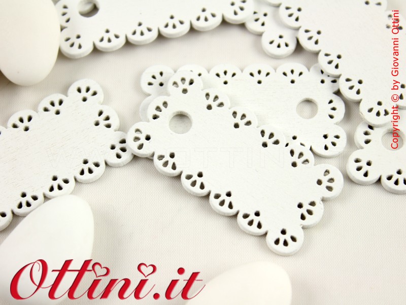 Targhetta Traforata Bianca per Nomi