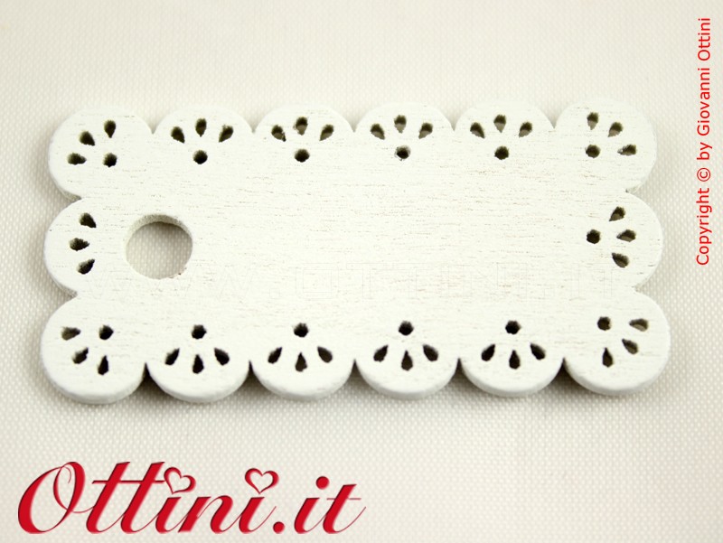 Targhetta Traforata Bianca per Nomi - immagine 2