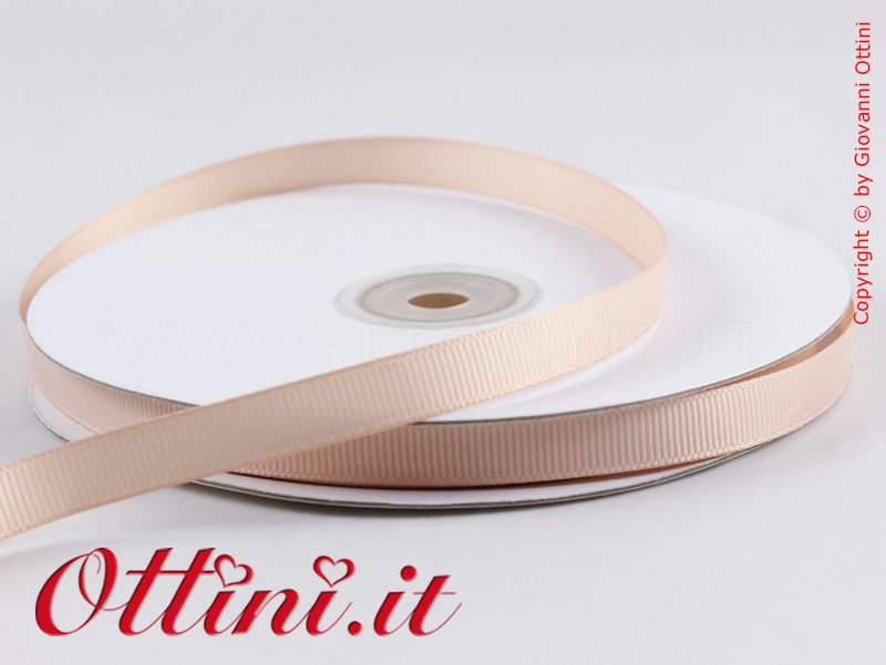 Rotolo Nastro Cipria 10mm Grosgrain