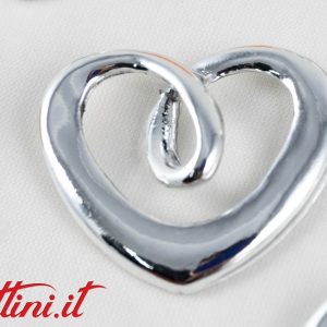 Cuore Ciondolo Decoro Zama Argentata