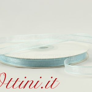 Rotolo Nastro Celeste 6mm Organza