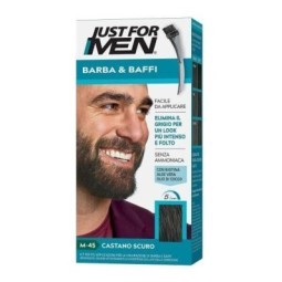 Just for men barba e baffi castano scuro m-45