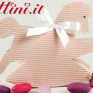 Scatolina Porta Confetti Cavallino Rosa