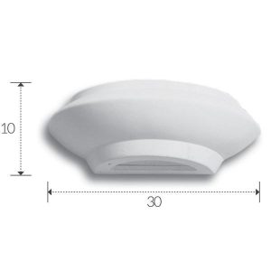 Applique in gesso verniciabile lampada da parete con portalampada E27 Art. A303