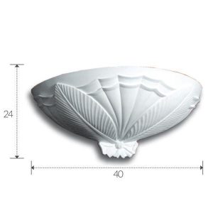 Applique in gesso verniciabile lampada da parete con portalampada E27 Art. A568