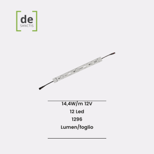 Barra Led rigida 14,4W 12Led  160°  24V   – De Sanctis Light & Design