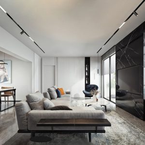 Binario magnetico Davinci montaggio a incasso con alette 2 metri nero 48V – Intec