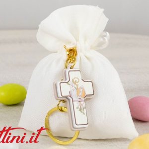 Sacchettino Cresima Portachiavi Croce