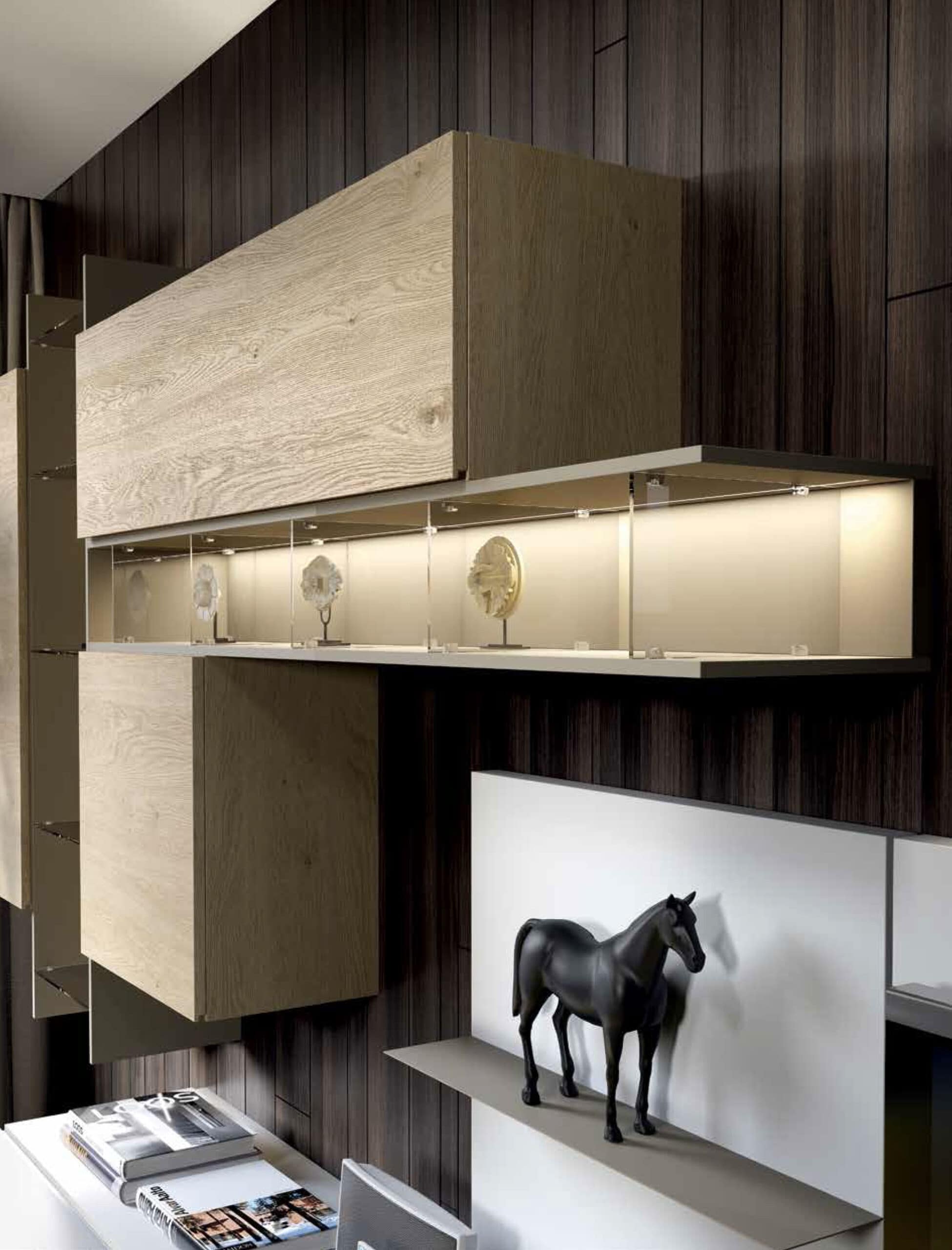 Pareti attrezzate moderne di lusso Astor Sky 2.0 Modello Essenza ed Eleganza Composizione 501 - immagine 4