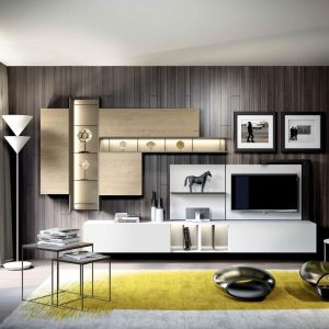 Pareti attrezzate moderne di lusso Astor Sky 2.0 Modello Essenza ed Eleganza Composizione 501