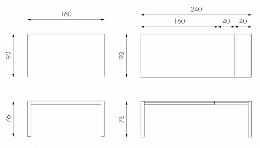 Tavolo allungabile in legno Texas - immagine 5