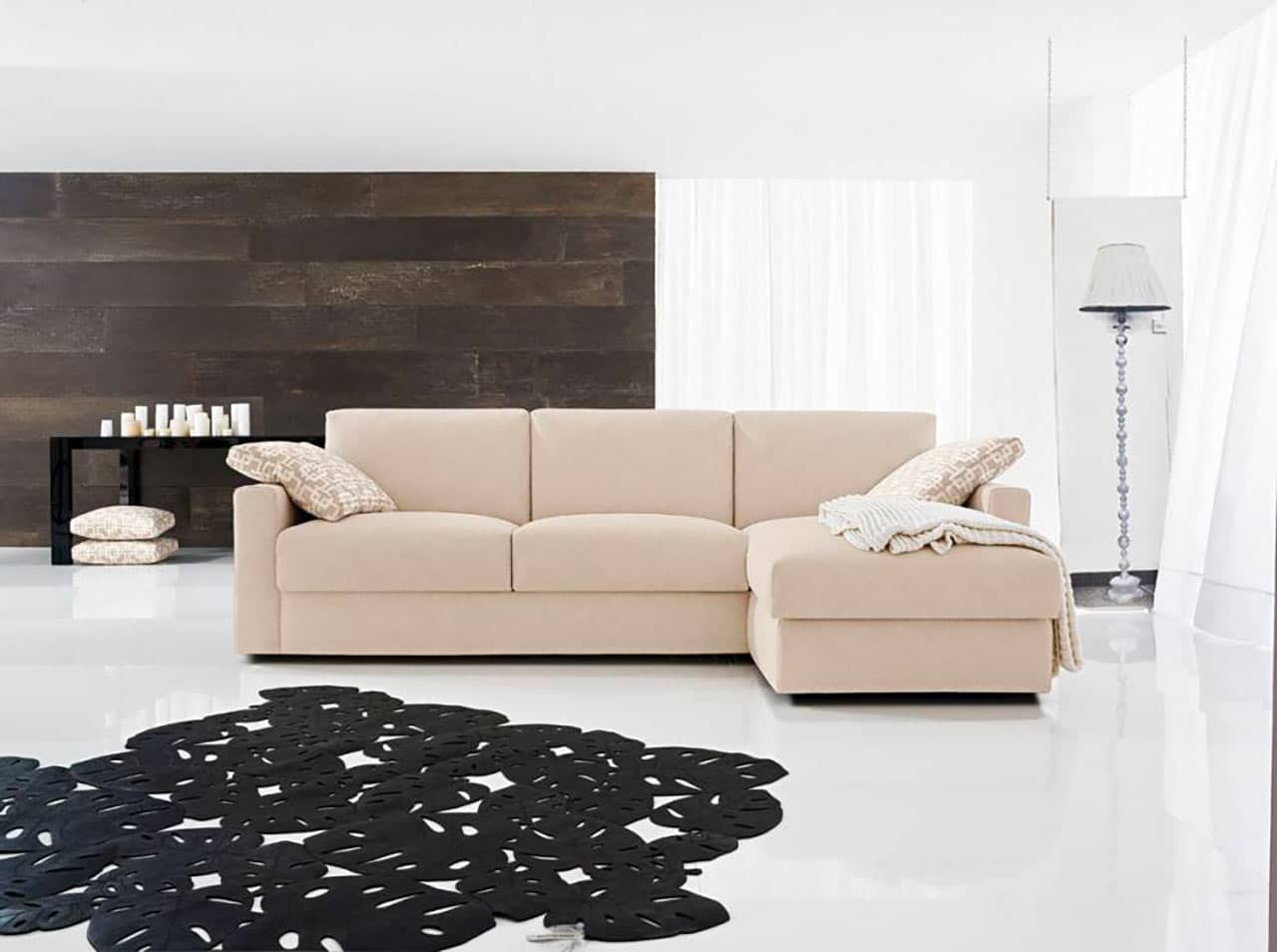 Divano componibile con contenitore design ricercato Doken