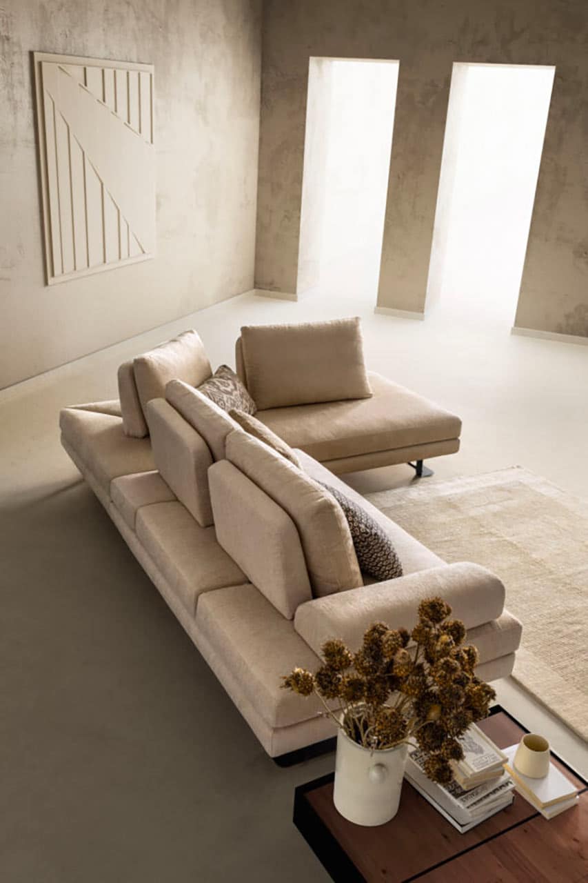 Divano componibile con schienali retraibili piede alto Mosca - immagine 6