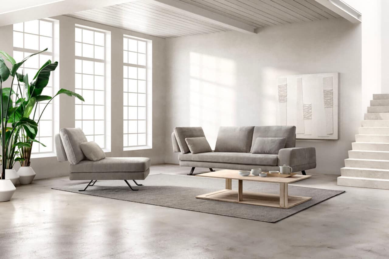 Divano componibile con schienali retraibili piede alto Mosca - immagine 4