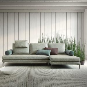 Divano componibile con schienali retraibili piede alto Mosca