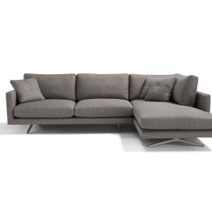 Divano fisso componibile con piede alto con penisola Petra