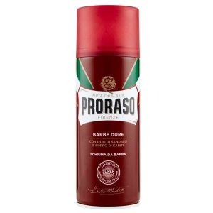 Proraso schiuma barba barbe dure rosso