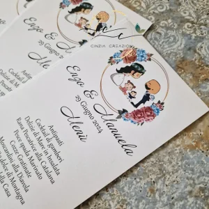 Family – menu matrimonio sposi genitori