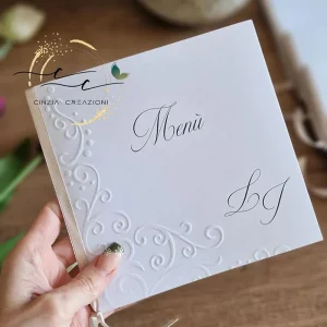 Menu semplice con rilievo onde