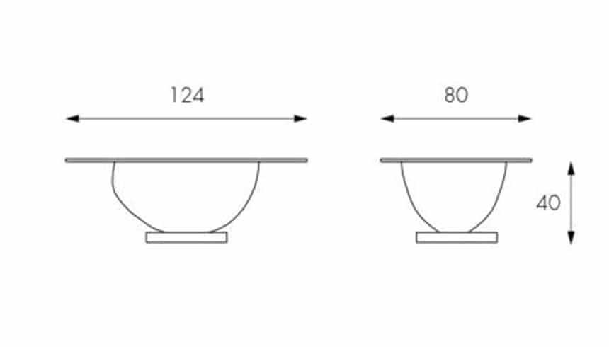 Tavolino da salotto Perla base in pietra - immagine 6