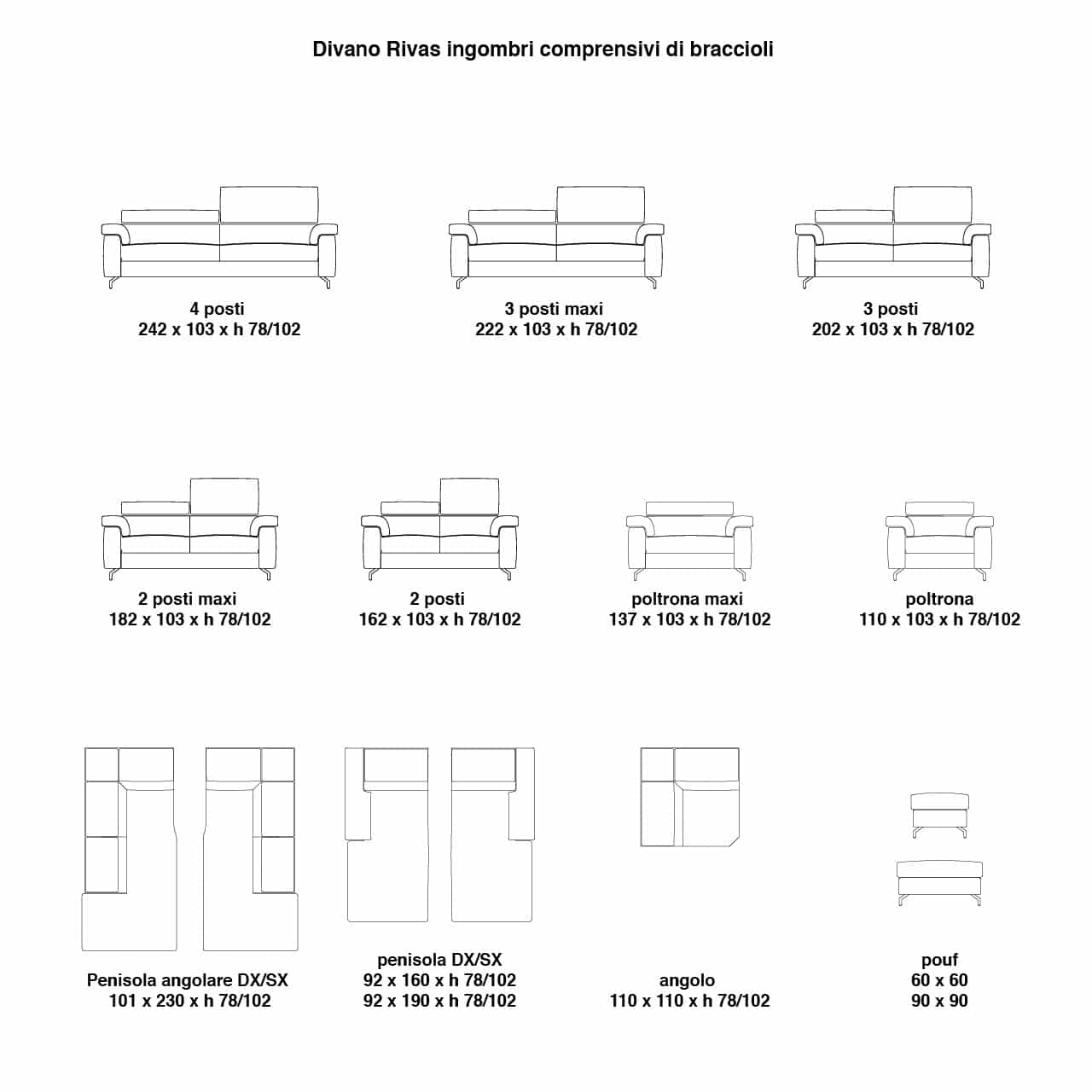 Divano letto o fisso Rivas anche con penisola - immagine 5