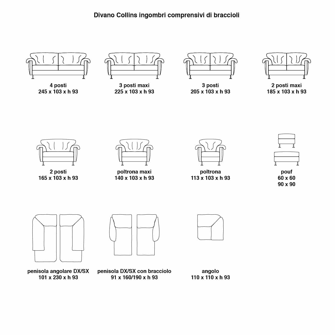 Divano letto con piede alto Collins - immagine 4
