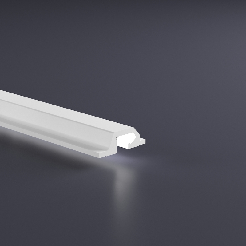 3 metri Profilo per Led in gesso Tagli di luce DS4008 - immagine 2