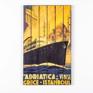 Quadro pannello in legno Pubblicità Nave