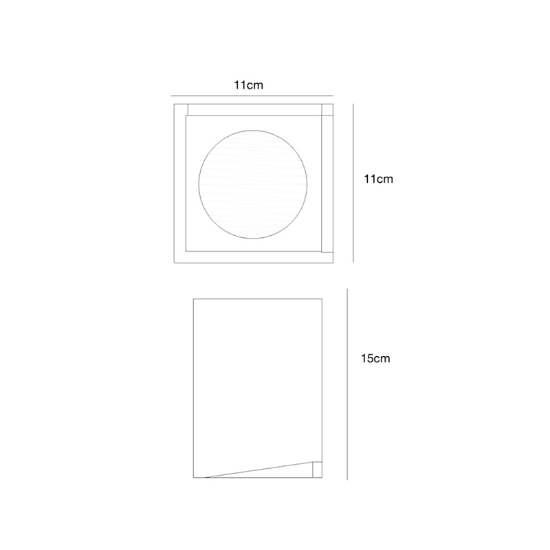 Plafoniera in gesso cubo asimmetrico per GX53 plafone PLAP04 – CF Original - immagine 2