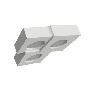 Plafoniera in gesso per 3 GX53 plafone PLAP16 – CF Original