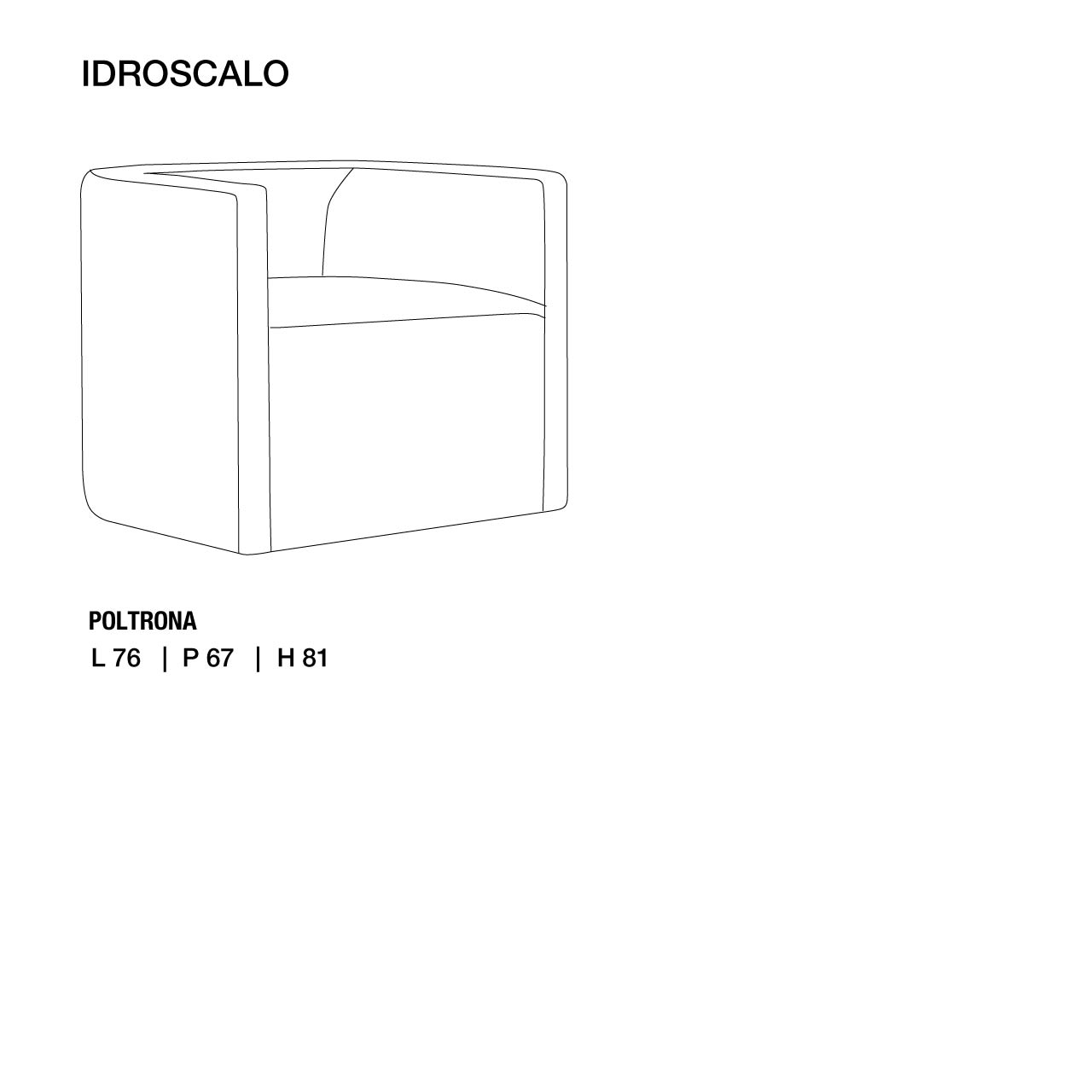 Poltrona bassa moderna curva Idroscalo - immagine 2
