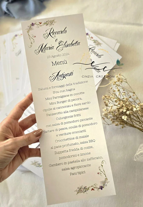Prato fiorito – menu matrimonio