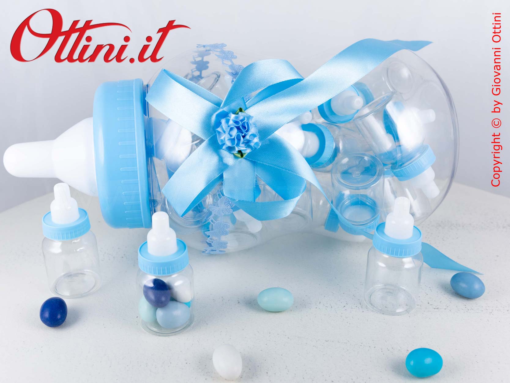 Maxi Biberon Salvadanaio Cielo con 30 mini Biberon