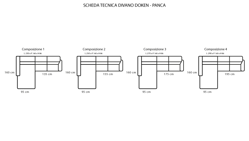 Divano componibile con contenitore design ricercato Doken - immagine 9