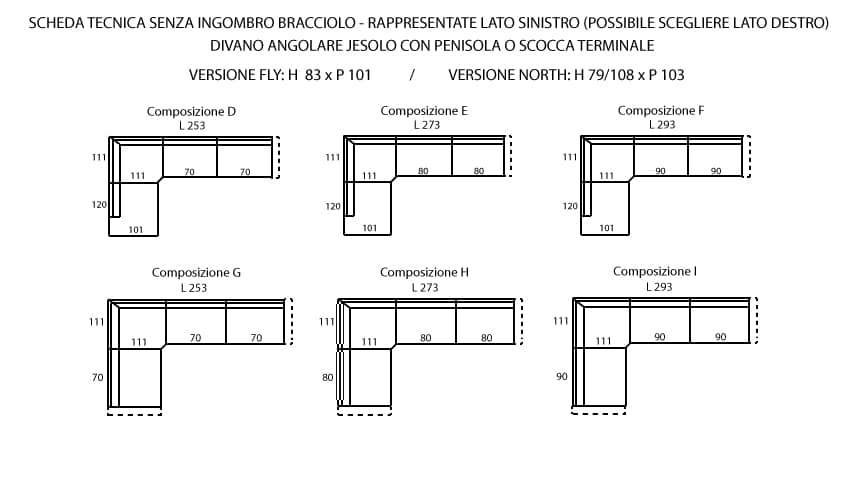 Divano letto per spazi stretti Jesolo North schienale alto recline - immagine 9